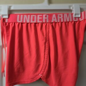 Bright pink under armour shorts size medium